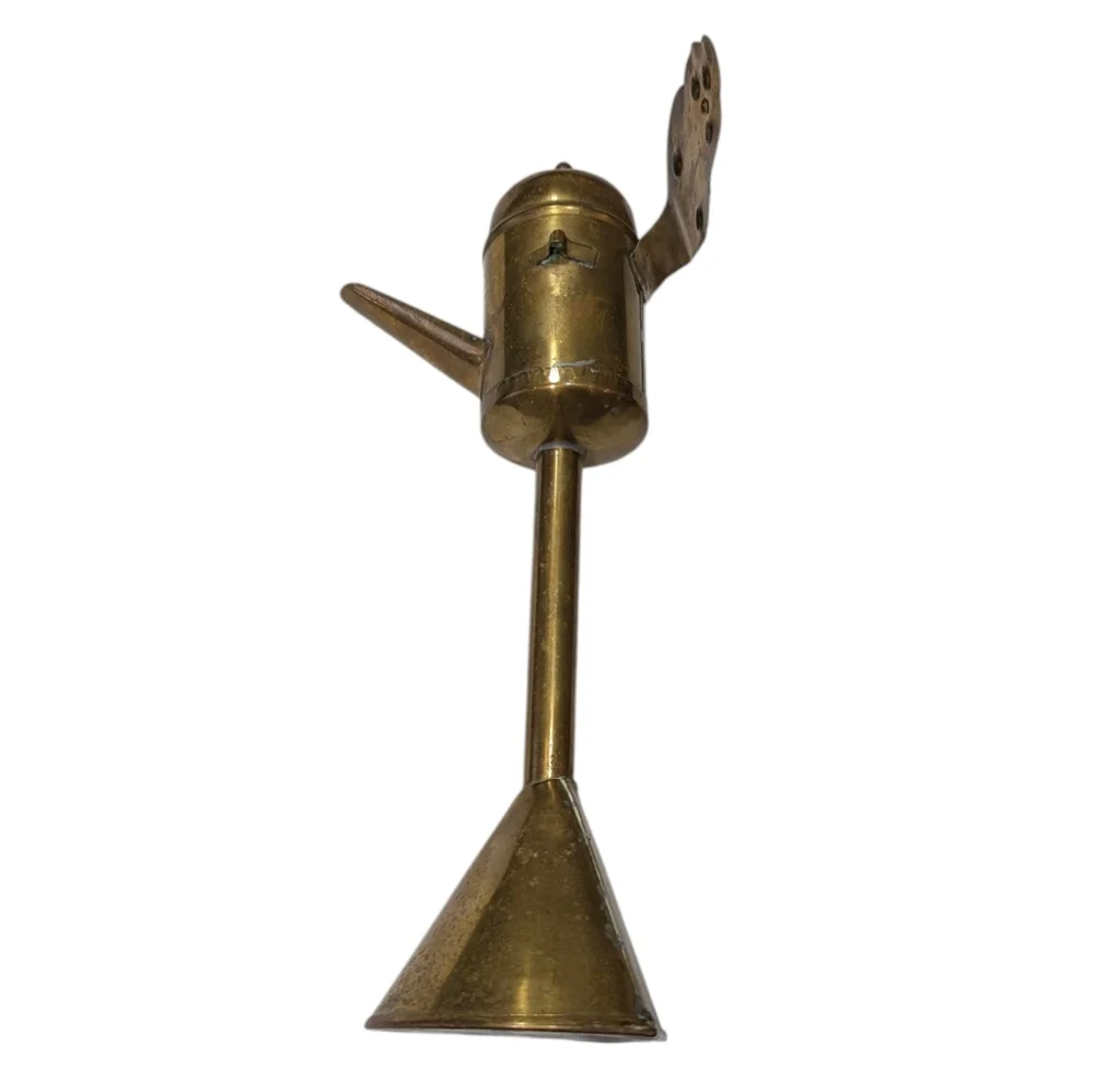 Antique Dutch Brass whale oil lamp. 14